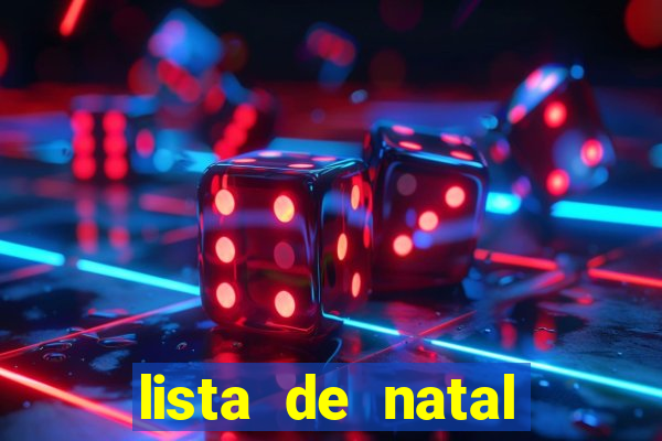 lista de natal para imprimir