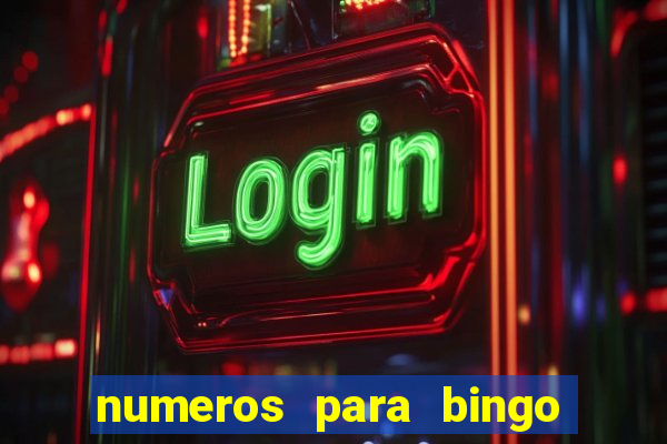 numeros para bingo de 1 a 90