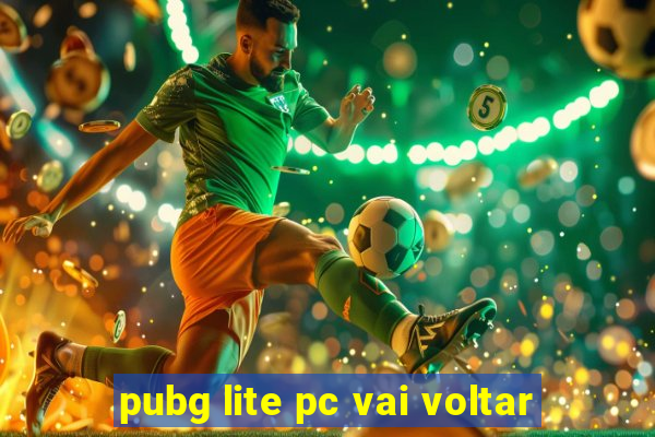 pubg lite pc vai voltar