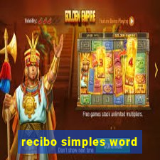 recibo simples word